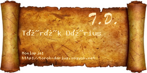 Török Dárius névjegykártya